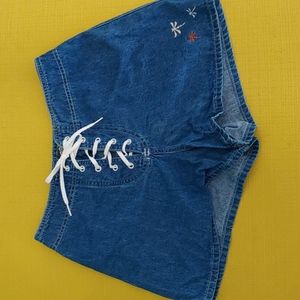COPY - Breaker Lace up Denim Jean Shorts Ladies 9/10